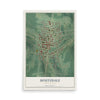 Map of Houtzdale, Pennsylvania, 12 x 18 inch unframed archival matte print