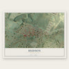 Hudson, Pennsylvania map print, the full design