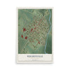 Map of Hughesville, Pennsylvania, 12 x 18 inch unframed archival matte print