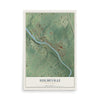 Map of Hulmeville, Pennsylvania, 12 x 18 inch unframed archival matte print