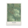 Map of Hunker, Pennsylvania, 12 x 18 inch unframed archival matte print