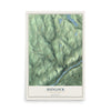 Map of Hunlock, Pennsylvania, 12 x 18 inch unframed archival matte print