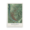 Map of Huntingdon, Pennsylvania, 12 x 18 inch unframed archival matte print
