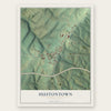 Hustontown, Pennsylvania map print, the full design