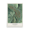 Map of Hyndman, Pennsylvania, 12 x 18 inch unframed archival matte print
