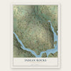 Indian Rocks, Pennsylvania map print, the full design