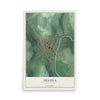 Map of Irvona, Pennsylvania, 12 x 18 inch unframed archival matte print