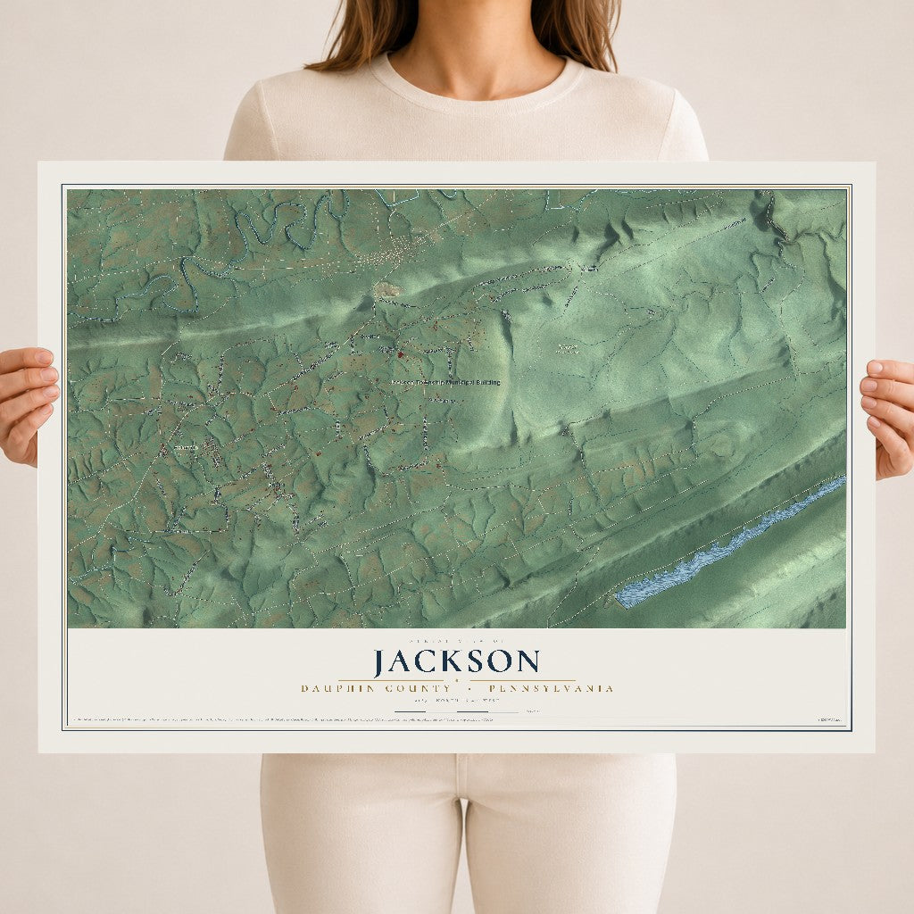 Map of Jackson, Dauphin County, Pennsylvania, 18 x 24 inch unframed archival matte print