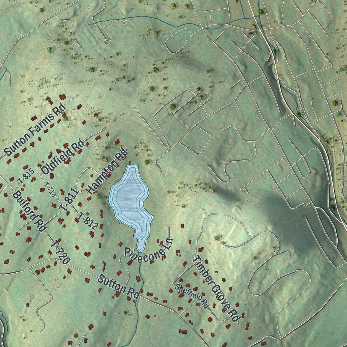 Close-up of the map of Jackson, Luzerne County, Pennsylvania print showing street and building detail
