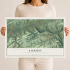 Map of Jackson, Snyder County, Pennsylvania, 12 x 18 inch unframed archival matte print