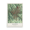 Map of Jeannette, Pennsylvania, 12 x 18 inch unframed archival matte print