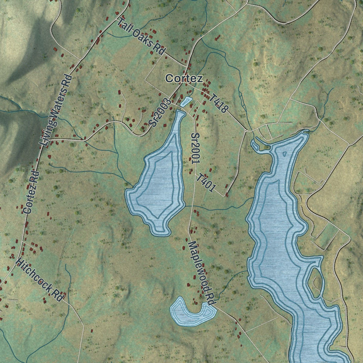 Second close-up of the map of Jefferson, Lackawanna County, Pennsylvania print showing more streets and buildings