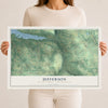 Map of Jefferson, Mercer County, Pennsylvania, 12 x 18 inch unframed archival matte print