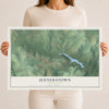 Map of Jennerstown, Pennsylvania, 12 x 18 inch unframed archival matte print