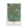 Map of Jermyn, Pennsylvania, 12 x 18 inch unframed archival matte print