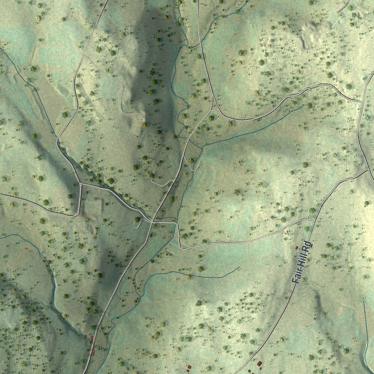 Close-up of the map of Jessup, Susquehanna County, Pennsylvania print showing street and building detail