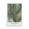 Map of Johnsonburg, Pennsylvania, 12 x 18 inch unframed archival matte print