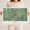 Map of Kelly, Pennsylvania, 12 x 18 inch unframed archival matte print