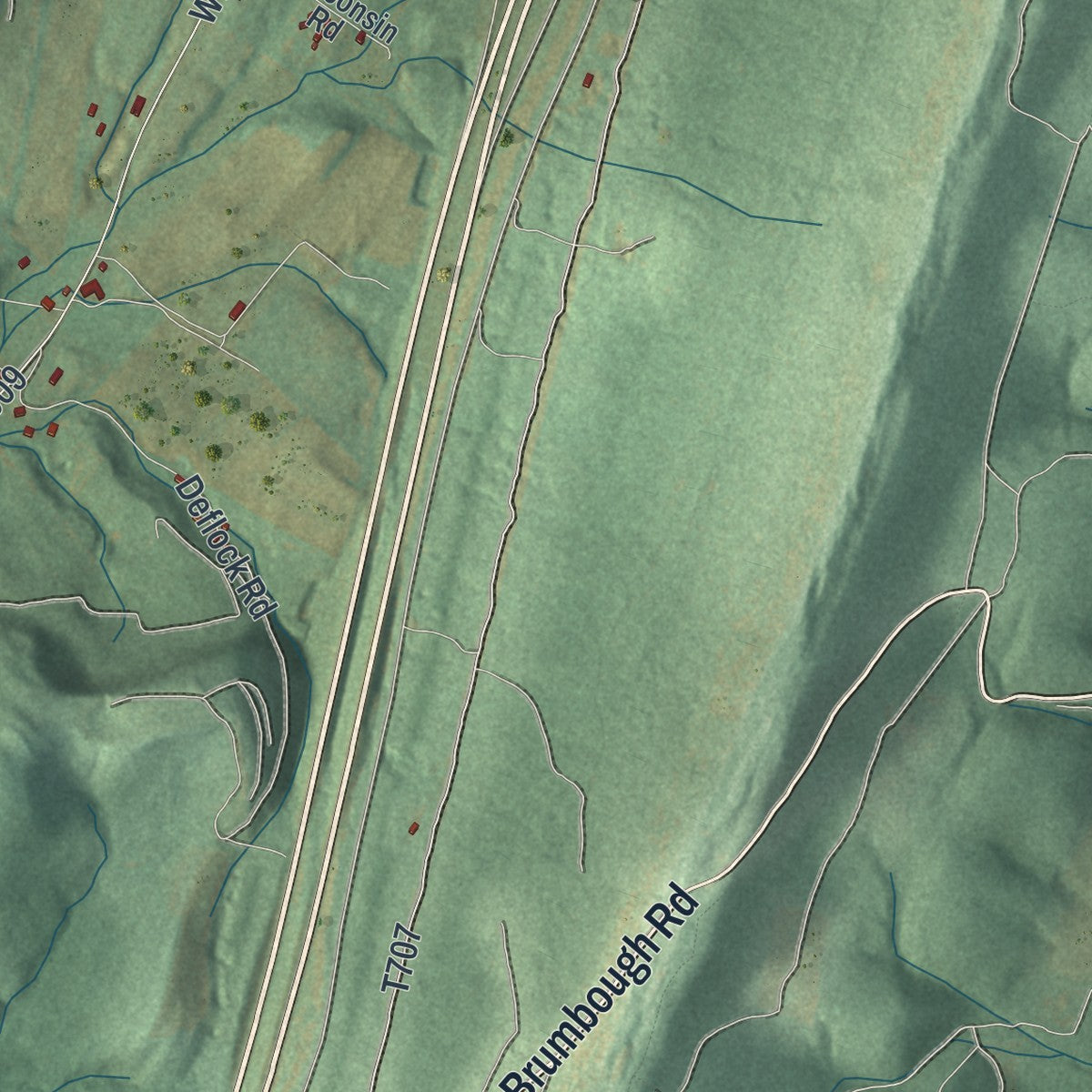 Close-up of the map of King, Pennsylvania print showing street and building detail