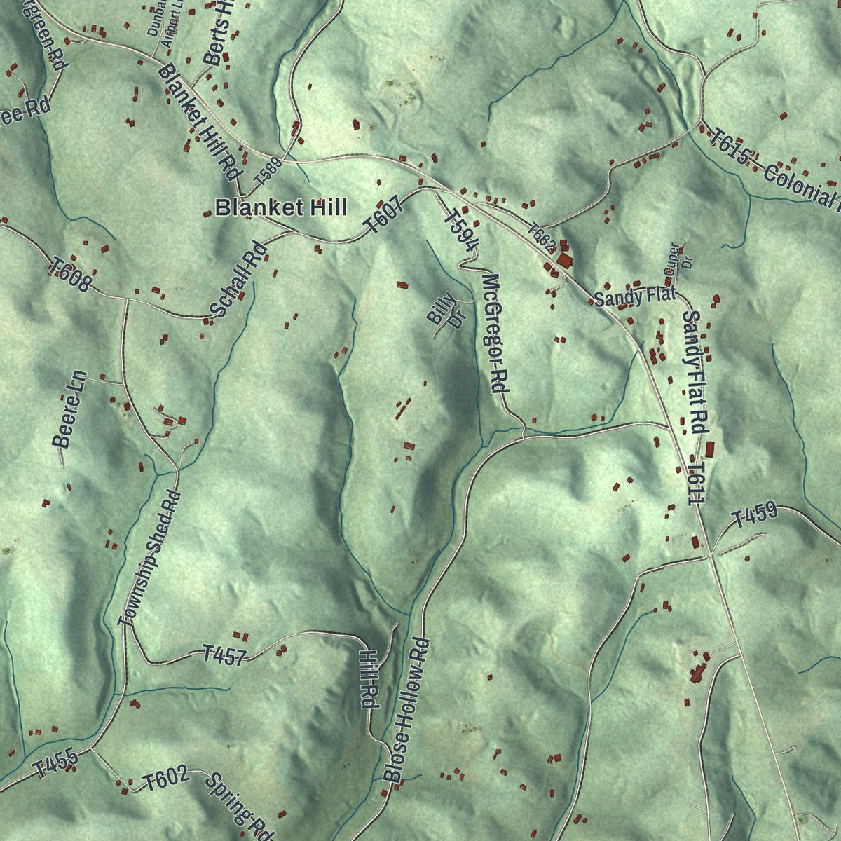 Close-up of the map of Kittanning, Armstrong County, Pennsylvania print showing street and building detail