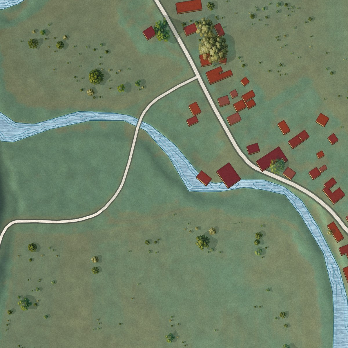 Close-up of the map of Klingerstown, Pennsylvania print showing street and building detail