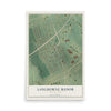 Map of Langhorne Manor, Pennsylvania, 12 x 18 inch unframed archival matte print