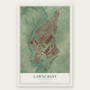 Lawncrest, Pennsylvania map print, the full design