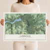 Map of Lawrence, Tioga County, Pennsylvania, 12 x 18 inch unframed archival matte print