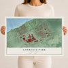 Map of Lawrence Park, Pennsylvania, 12 x 18 inch unframed archival matte print