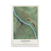 Map of Leesport, Pennsylvania, 12 x 18 inch unframed archival matte print