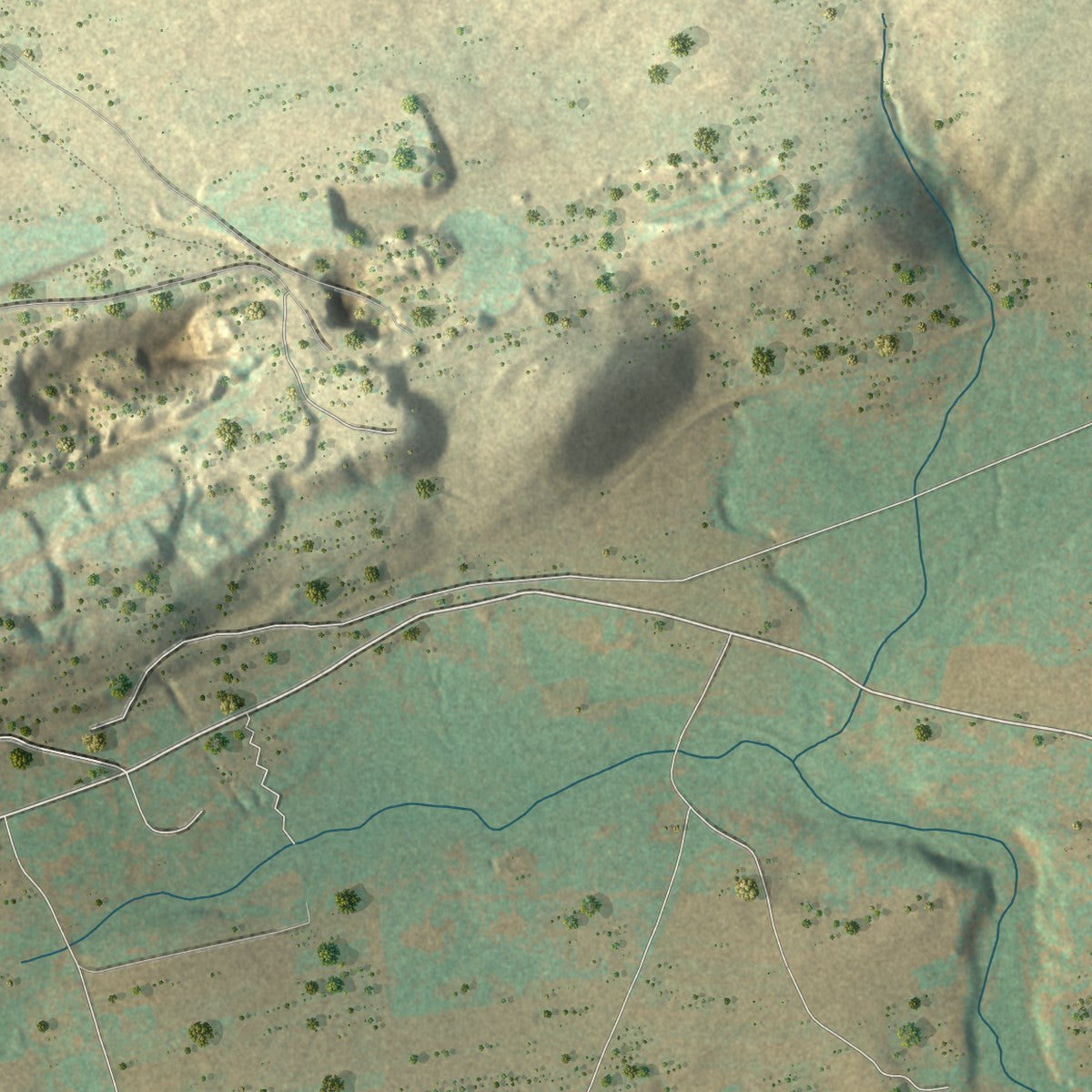 Second close-up of the map of Lehigh, Carbon County, Pennsylvania print showing more streets and buildings