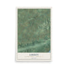 Map of Liberty, Montour County, Pennsylvania, 12 x 18 inch unframed archival matte print