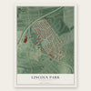 Lincoln Park, Pennsylvania map print, the full design