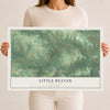 Map of Little Beaver, Pennsylvania, 12 x 18 inch unframed archival matte print