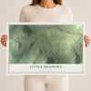 Map of Little Meadows, Pennsylvania, 12 x 18 inch unframed archival matte print