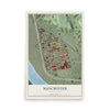 Map of Manchester, Pennsylvania, 12 x 18 inch unframed archival matte print