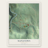 Mapletown, Pennsylvania map print, the full design
