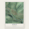 Marlin, Pennsylvania map print, the full design