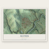 Mather, Pennsylvania map print, the full design