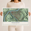Map of McKeesport, Pennsylvania, 12 x 18 inch unframed archival matte print