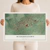 Map of McSherrystown, Pennsylvania, 12 x 18 inch unframed archival matte print