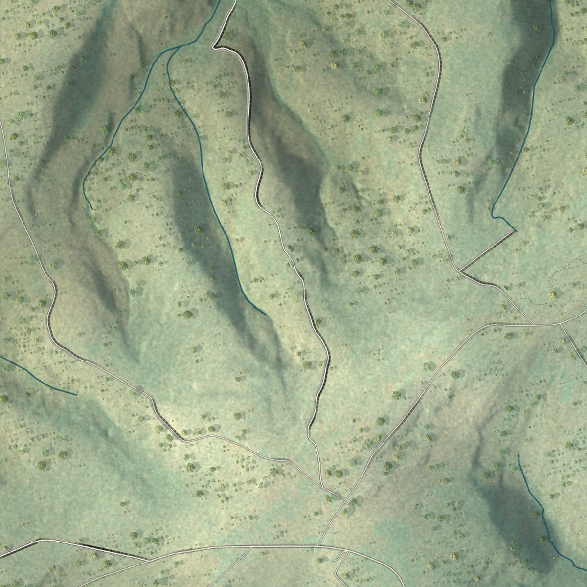 Second close-up of the map of Menallen, Adams County, Pennsylvania print showing more streets and buildings