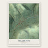 Millerton, Pennsylvania map print, the full design