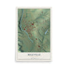 Map of Millville, Pennsylvania, 12 x 18 inch unframed archival matte print