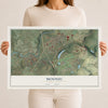 Map of Moosic, Pennsylvania, 12 x 18 inch unframed archival matte print