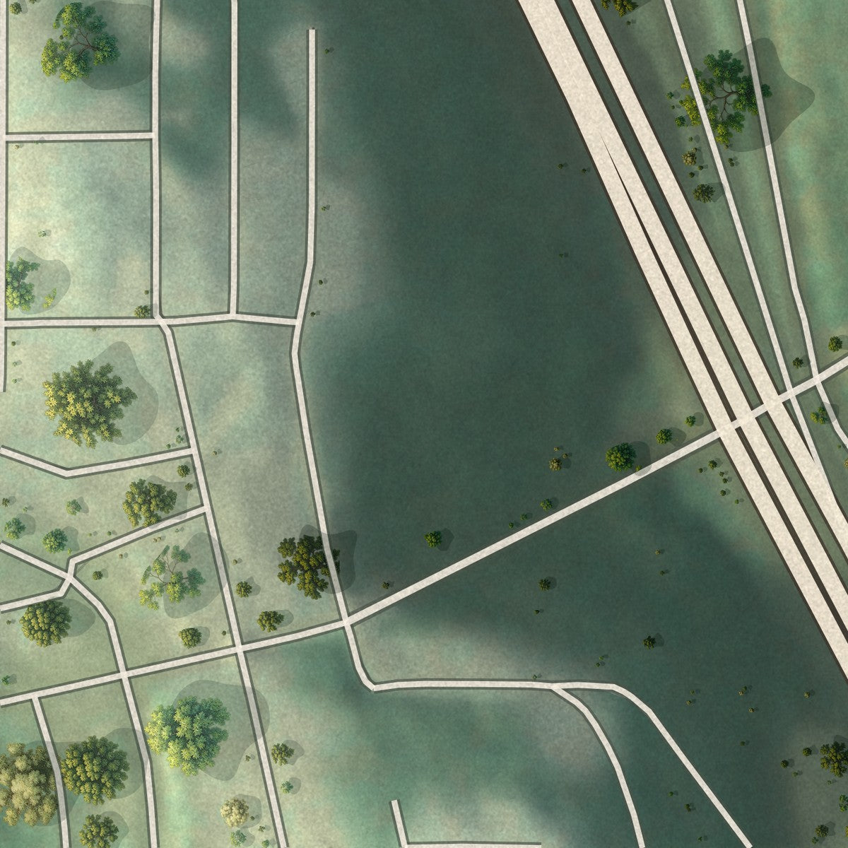 Close-up of the map of Northview Heights, Pennsylvania print showing street and building detail