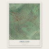 Oreland, Pennsylvania map print, the full design