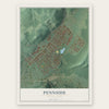 Pennside, Pennsylvania map print, the full design