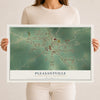 Map of Pleasantville, Venango County, Pennsylvania, 12 x 18 inch unframed archival matte print