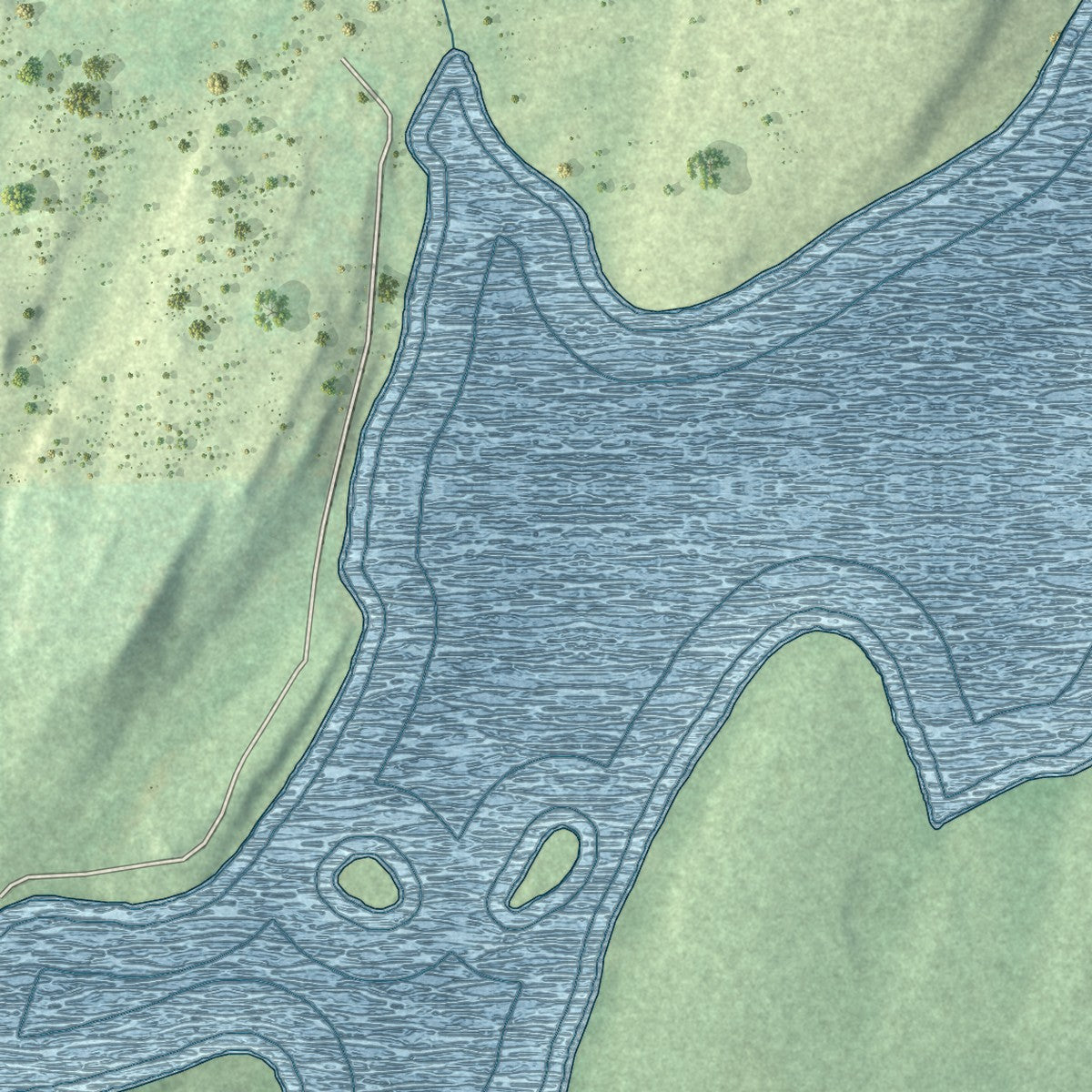 Close-up of the map of Pocono Ranch Lands, Pennsylvania print showing street and building detail
